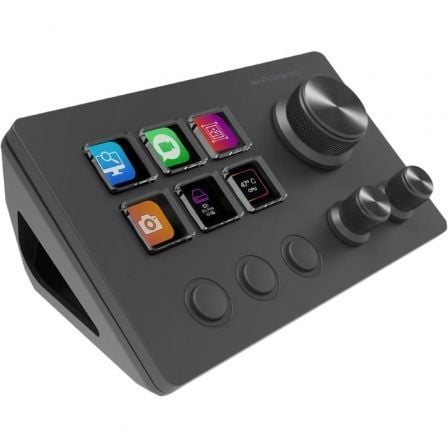 Control Deck Mars Gaming MSD-TWO 6 Teclas LCD 3 Ruedas 3 Botones Negro
