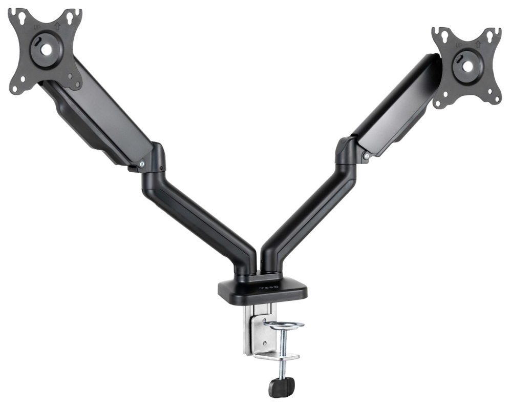 Soporte de Mesa para 2 Monitores TooQ DB5132TNR-B Giratorio Inclinable hasta 9kg