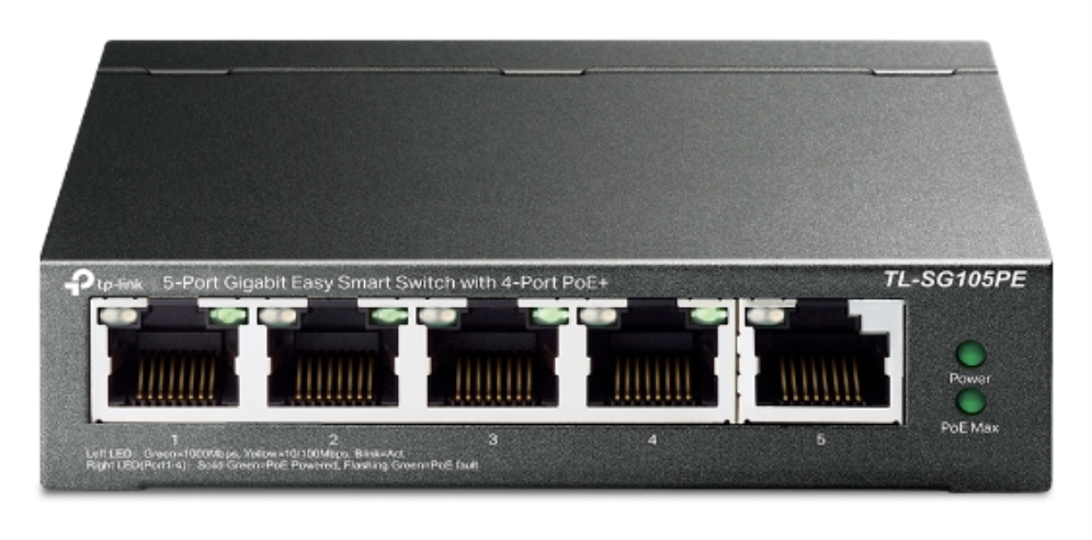 Tp - link tl - sg105pe easy smart 10 - 100 - 1000 4 puertos poe