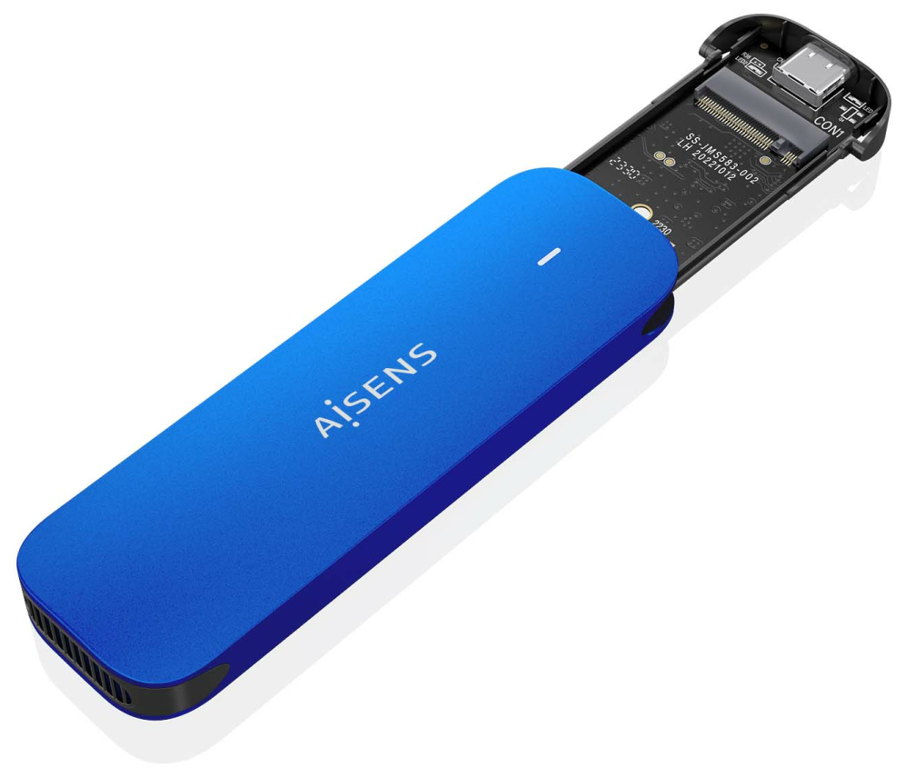 Caja Externa para Disco SSD M.2 NVMe Aisens ASM2-026BLU USB 3.2 Sin tornillos