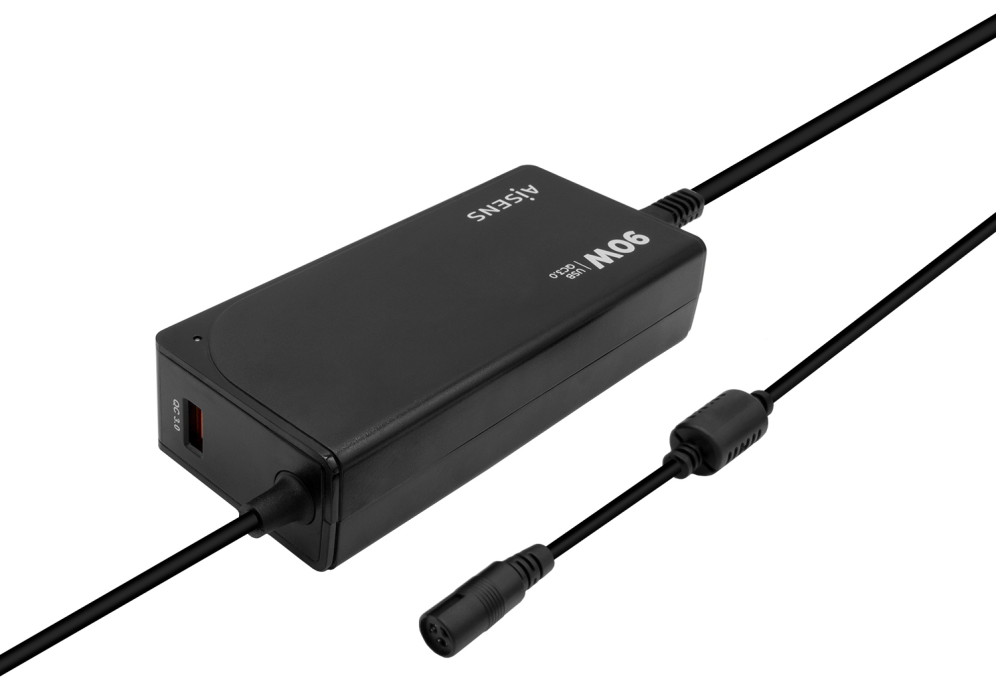 Cargador de Portátil Aisens ASLC-90WAUTO-BK 1xUSB 90W Automático 12 Conectores Voltaje 15-20V