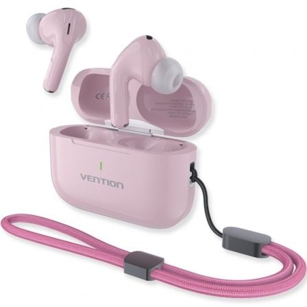 Auriculares Bluetooth Vention Echo Lite E11 Plus con estuche de carga Autonomía 6h Rosas