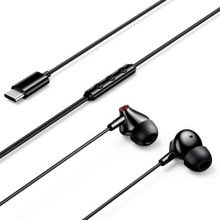 Auriculares Intrauditivos Vention Echo Lite USB-C In-Ear con Micrófono USB Tipo-C Negros