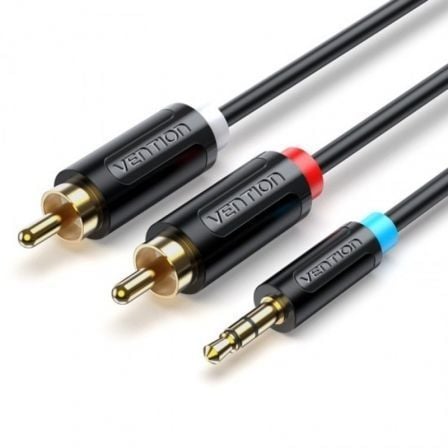 Cable Estéreo Vention BCLBI Jack 3.5 Macho - 2x RCA Macho 3m Negro
