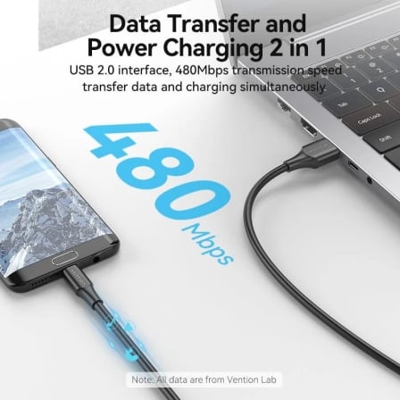Cable USB 2.0 Vention CTIBG USB Macho - MicroUSB Macho Hasta 60W 480Mbps 1.5m Negro