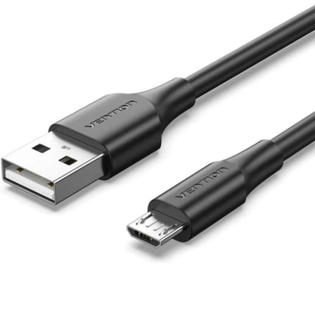 Cable USB 2.0 Vention CTIBH USB Macho - MicroUSB Macho Hasta 60W 480Mbps 2m Negro