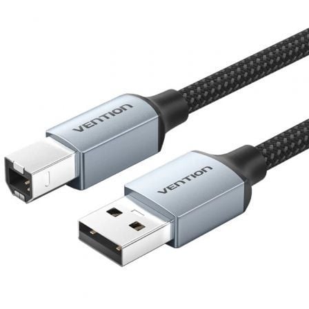 Cable USB 2.0 Impresora Vention CTTHG USB Tipo-B Macho - USB Macho 480Mbps 1.5m Gris