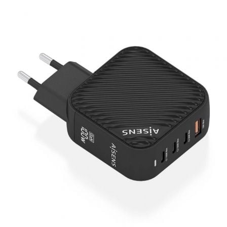 Cargador de Pared GaN Aisens ASCH-100W4P029-BK 3xUSB Tipo-C 1x USB 100W