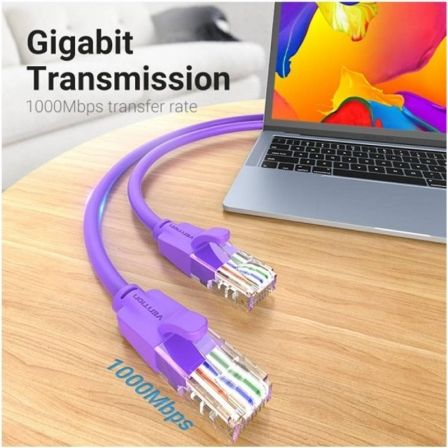 Cable de Red RJ45 UTP Vention IBEVF Cat.6 1m Morado