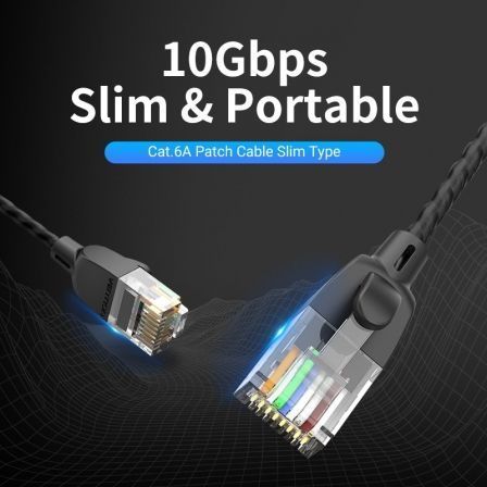 Cable de Red RJ45 UTP Vention IBIBF Cat.6A 1m Negro