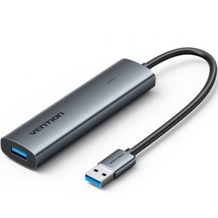 Hub USB 3.0 Vention TGXHB 1xUSB Tipo-C 3xUSB 1xUSB Tipo-C PD Gris
