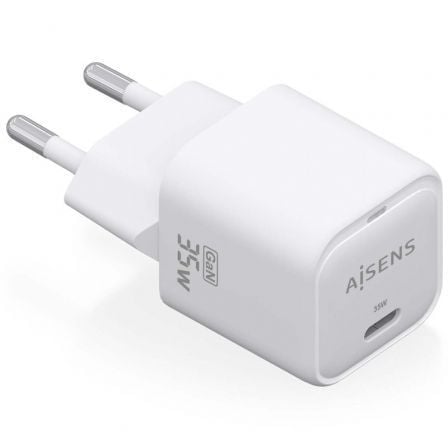 Cargador de Pared GaN Aisens ASCH-35W1P022-W 1xUSB Tipo-C 35W