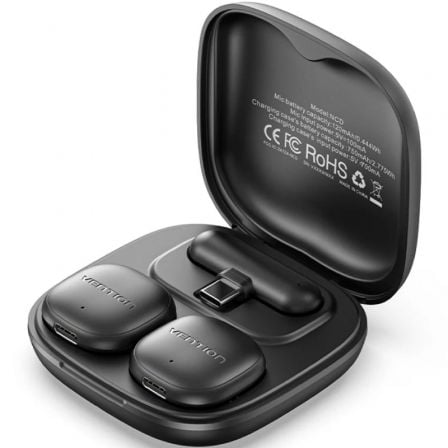 Micrófono Inalámbrico con Clip Vention Lavalier NCDB0 USB Tipo-C Lightning Incluye Receptor 2 unidades