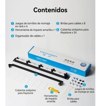 Patch Panel Vention KGCB0 24 Puertos Cat.6