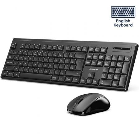 Teclado y Ratón Inalámbricos Vention Combo KTZB0-EN Inglés