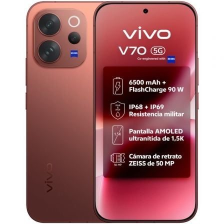 Smartphone Vivo V70 8 GB 512 GB 6.59 5G Marrón