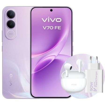Smartphone Vivo V70 FE 8 GB 512 GB 6.83 5G Púrpura Incluye Cargador + Auriculares