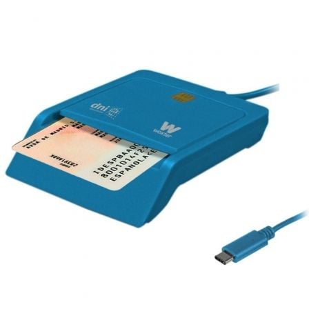 Lector de DNI y Tarjetas Woxter PE26-197 USB Tipo-C Azul