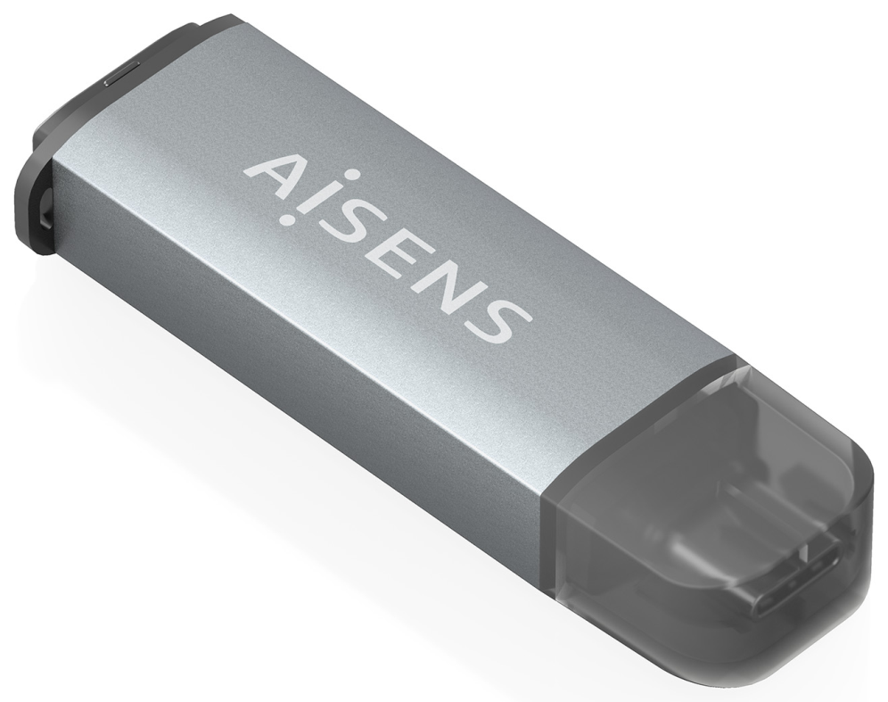 Lector de Tarjetas Externo Aisens ASCR-2C10-GR USB 3.1