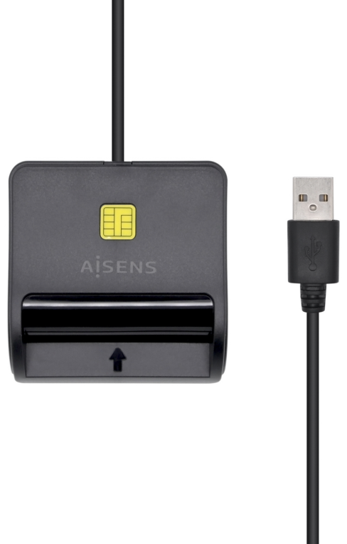 Lector de DNI y Tarjetas Aisens ASCR-SN02SD-BK USB 2.0 Negro