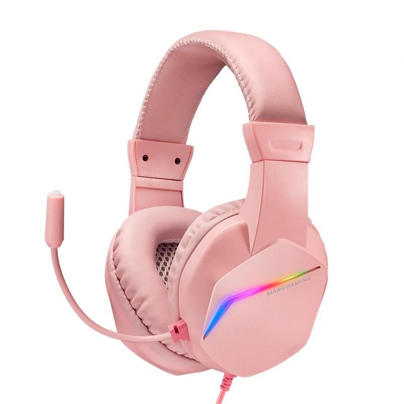 Mars Gaming Auricular+mic MH122 Rosa