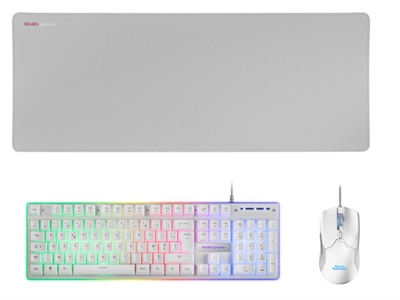 Mars gaming mcpxwfr rgb blanco + alfombrilla frances