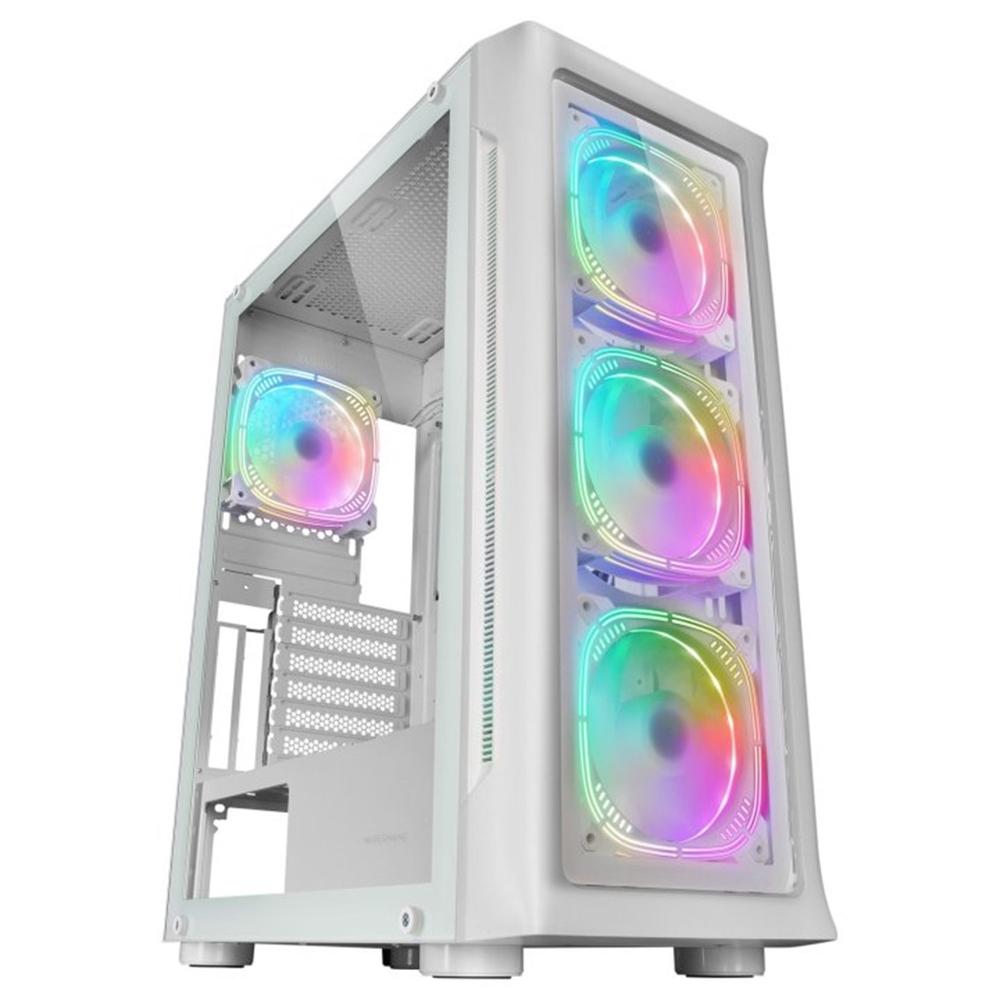 Mars gaming mc - neo e - atx cristal templado blanco
