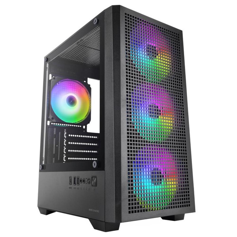 Mars gaming mc - vector matx argb cristal templado negra