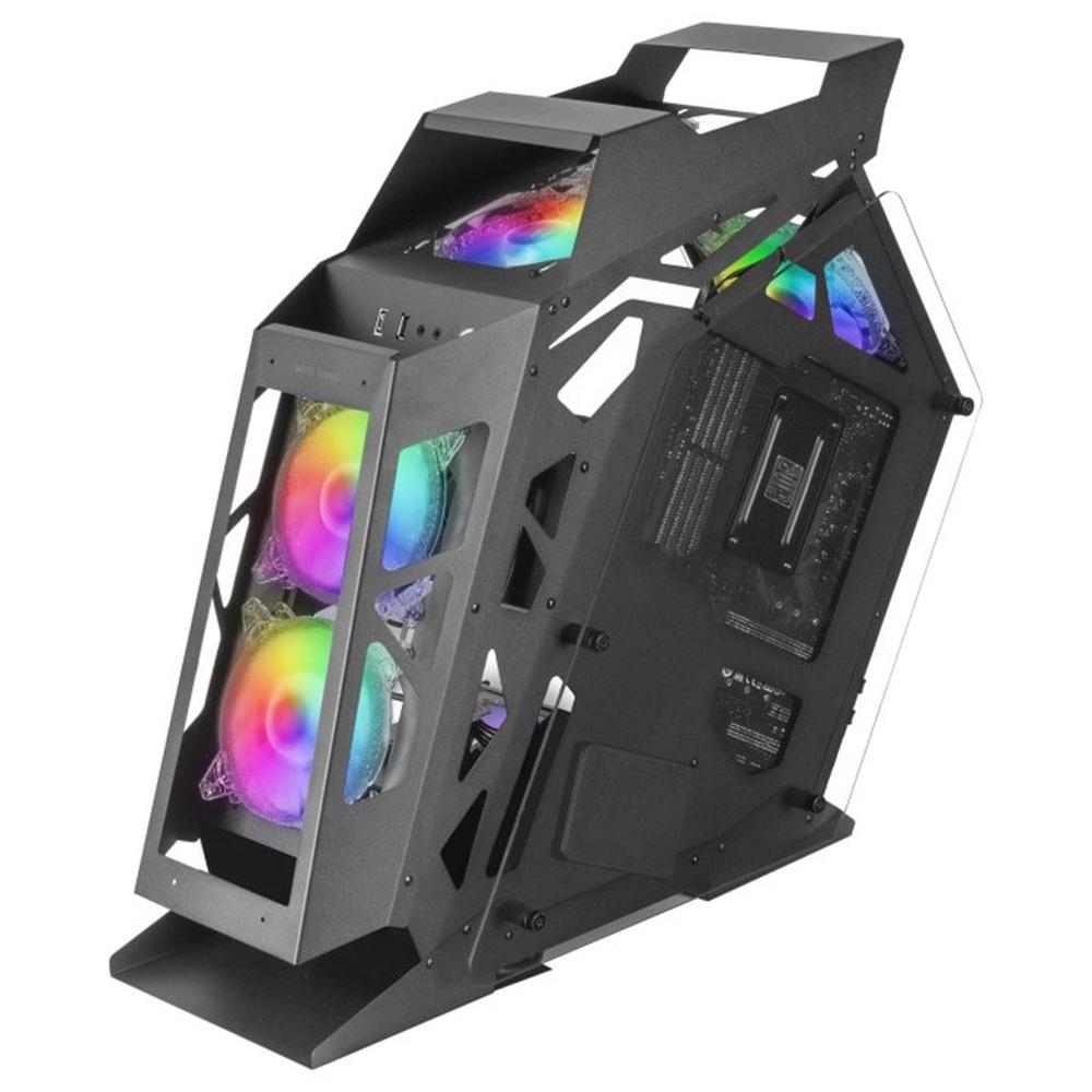 Mars gaming mc61 premium matx argb cristal templado negro