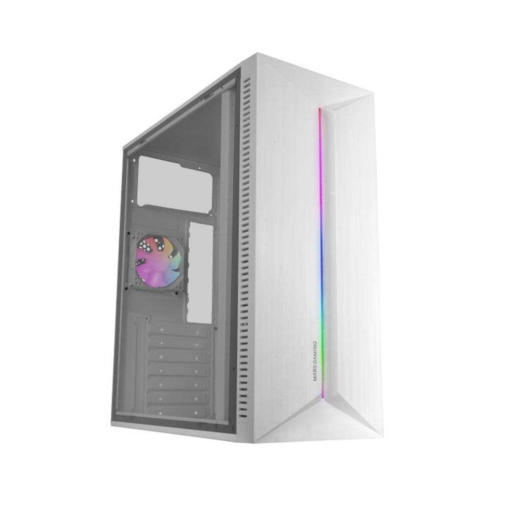 Mars gaming mcblaze atx frgb cristal templado blanca