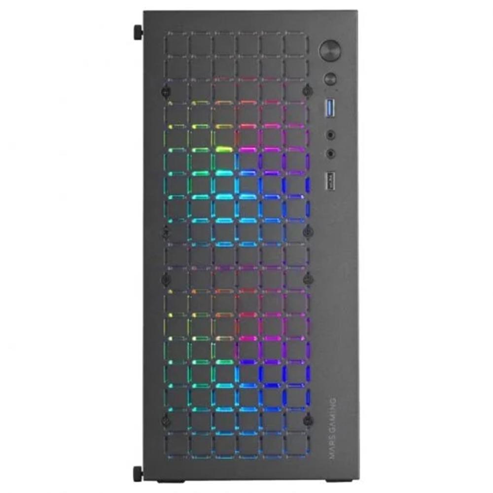 Mars gaming mccore matx frgb cristal templado negro