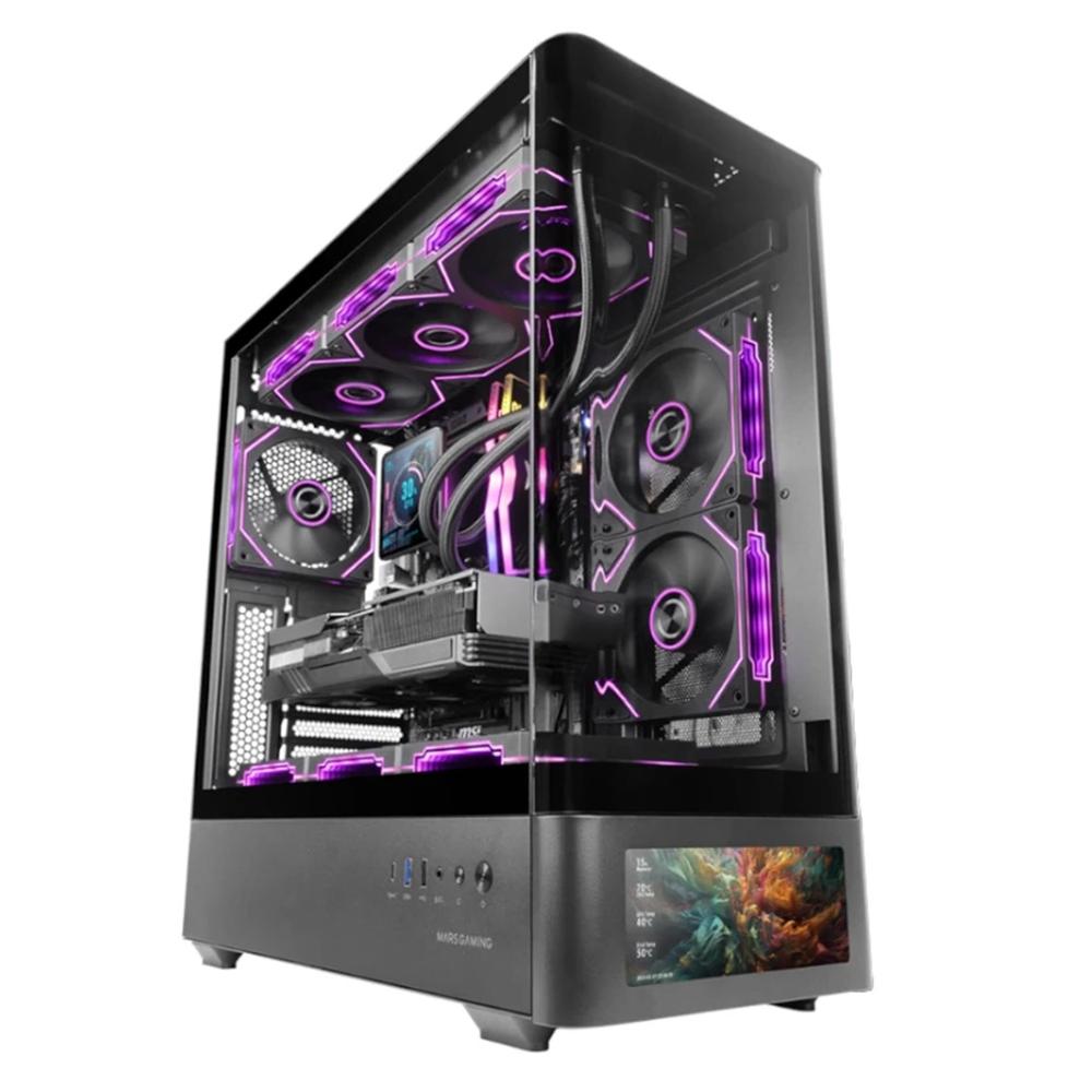 Mars gaming mclcdpro atx pantalla 7.2 pulgadas cristal templado negra
