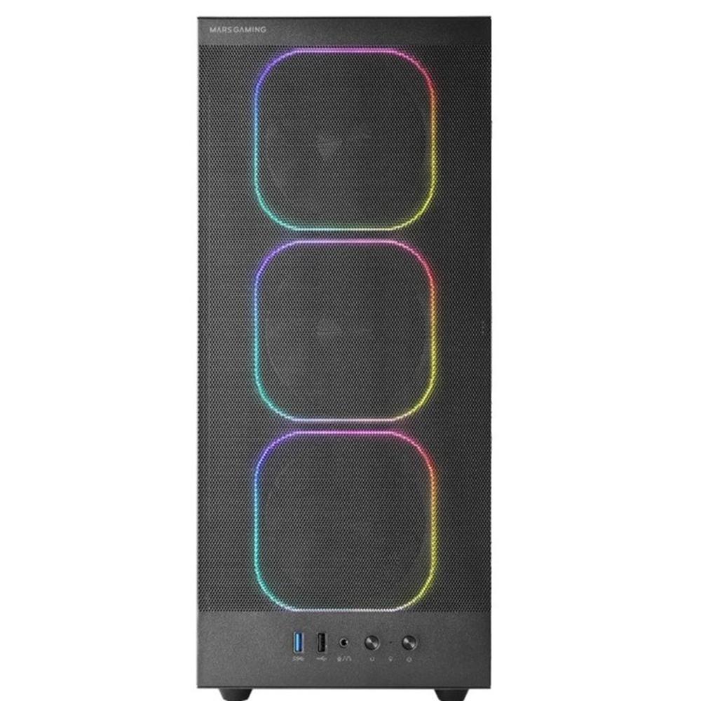 Mars gaming mcnebula atx argb cristal templado negro