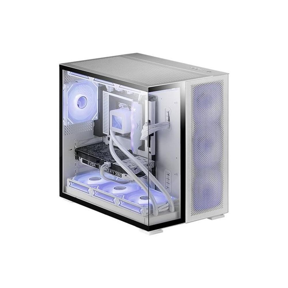 Mars gaming mcnova2 e - atx argb cristal templado blanco