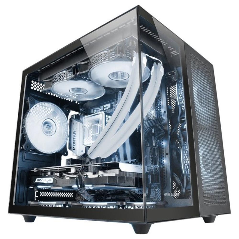 Mars gaming mcnovam matx cristal templado negra