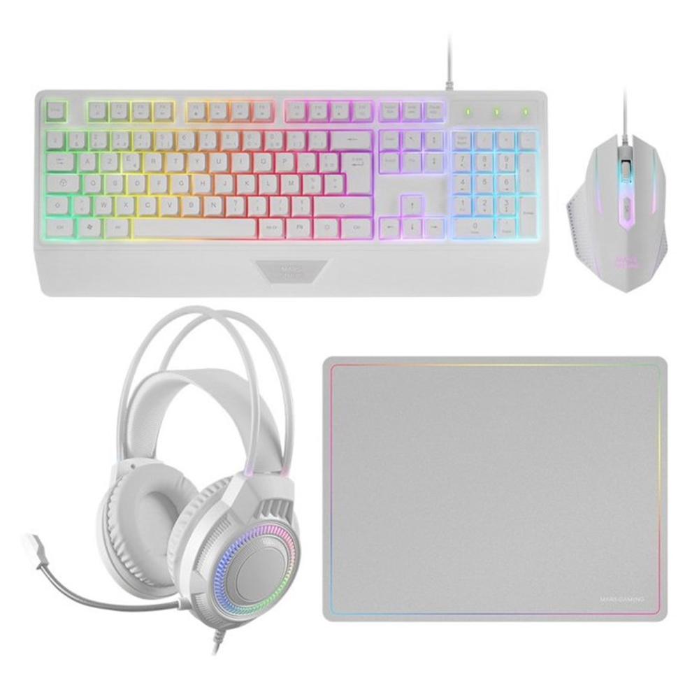 Mars gaming mcp124prowfr 4 en 1 blanco frances