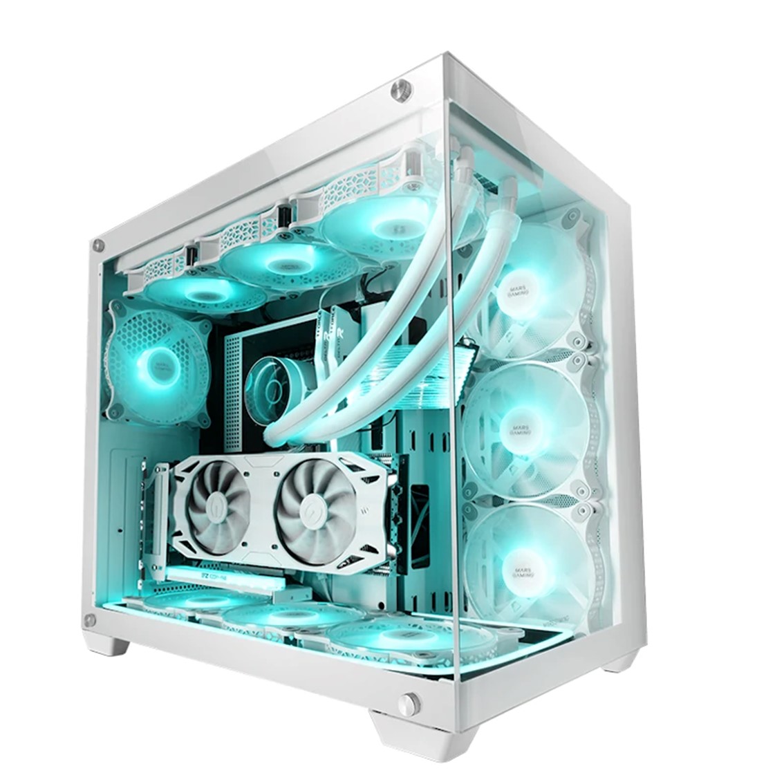 Mars gaming mcv4 premium xxl blanco e - atx 1 x usb 3.0 2 x usb 2.0
