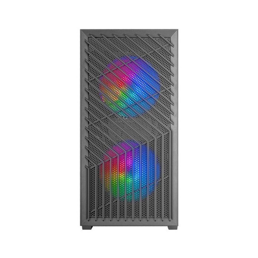 Mars gaming mcvortex matx frgb cristal templado negra