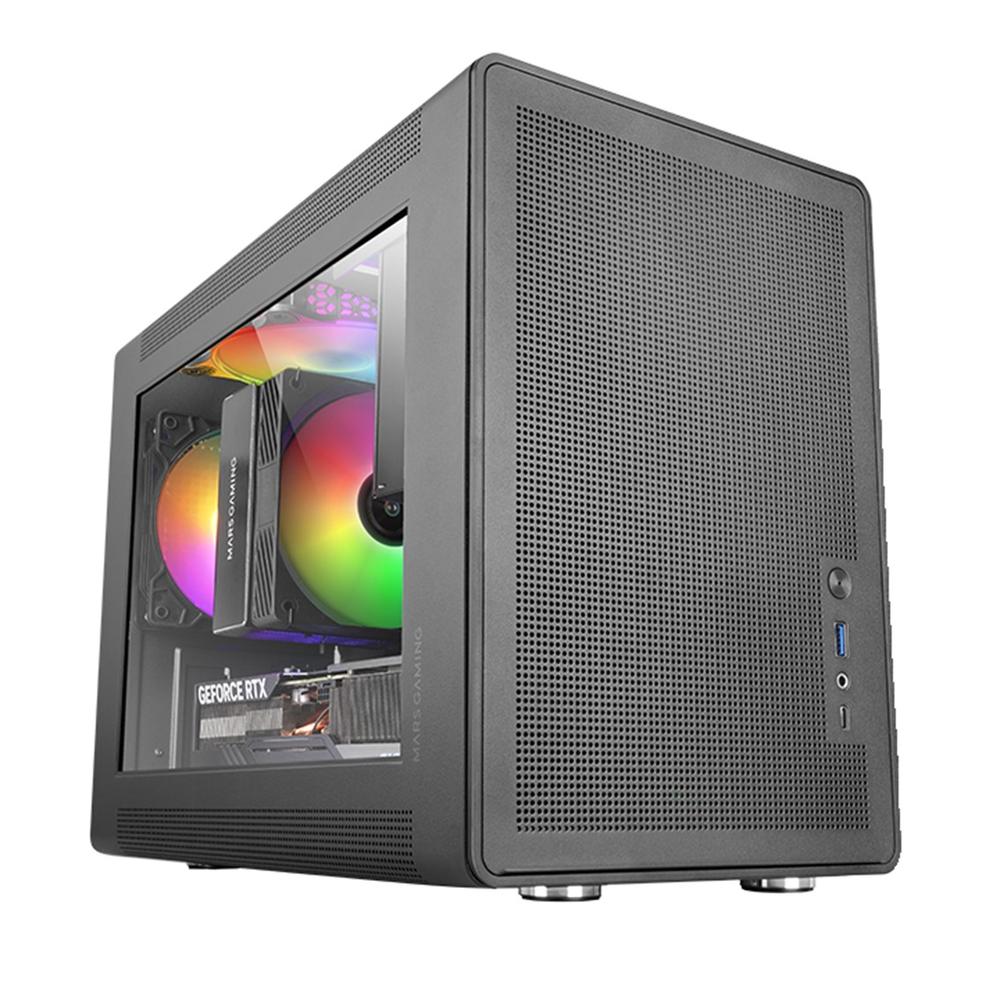 Mars gaming mcxps matx cristal templado negro