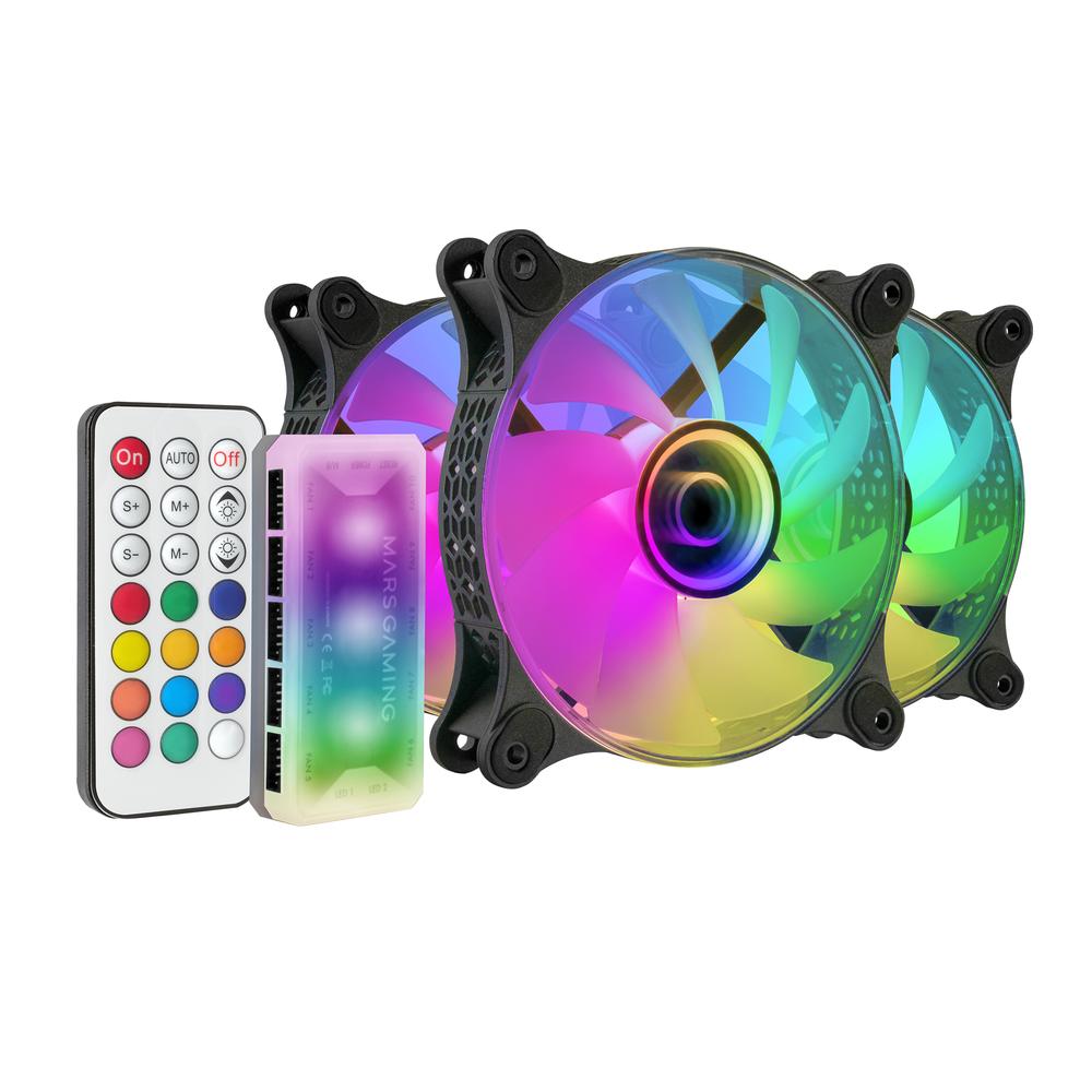 Mars gaming mf - 3d argb 3x 120mm negro