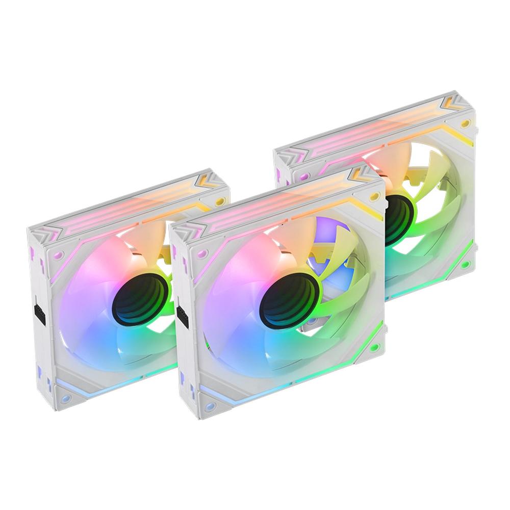 Mars gaming mf - linkfinity 3 x 120mm argb blanco