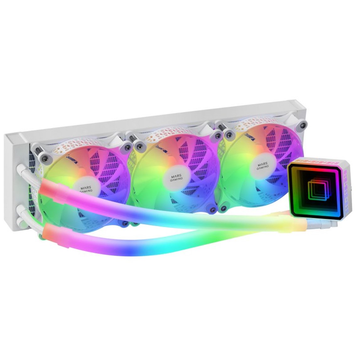 Mars gaming ml - ultra360 blanco 650w 3 x 120mm rgb
