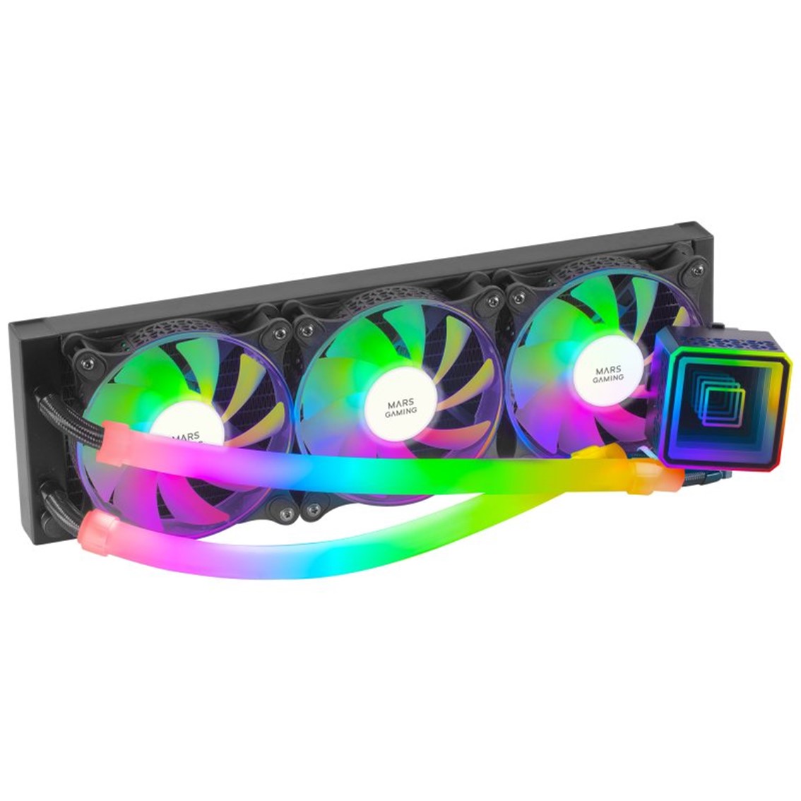 Mars gaming ml - ultra360 negro 650w 3 x 120mm rgb