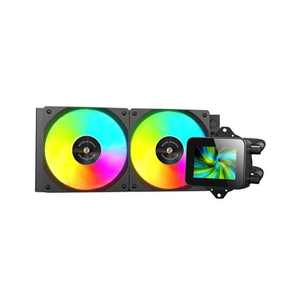 Mars gaming mlvision240 argb 2x 120mm negro