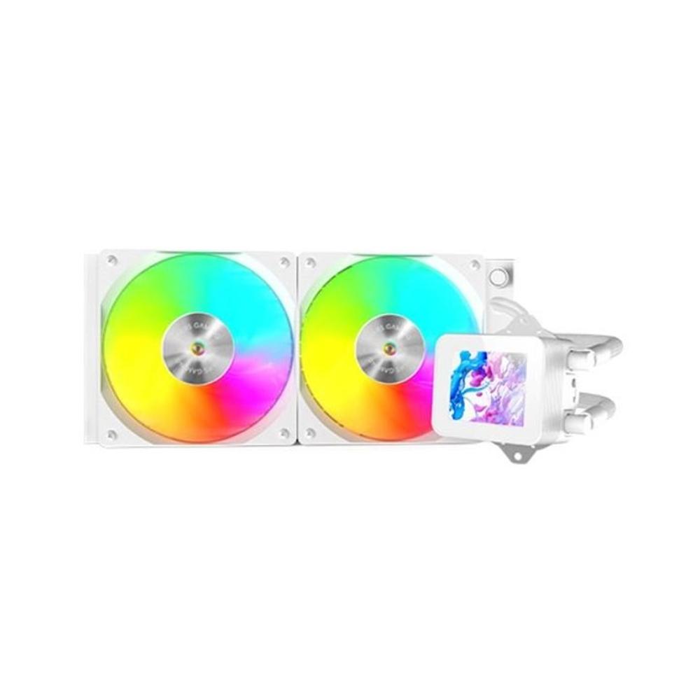 Mars gaming mlvision240w argb 2x 120mm blanco