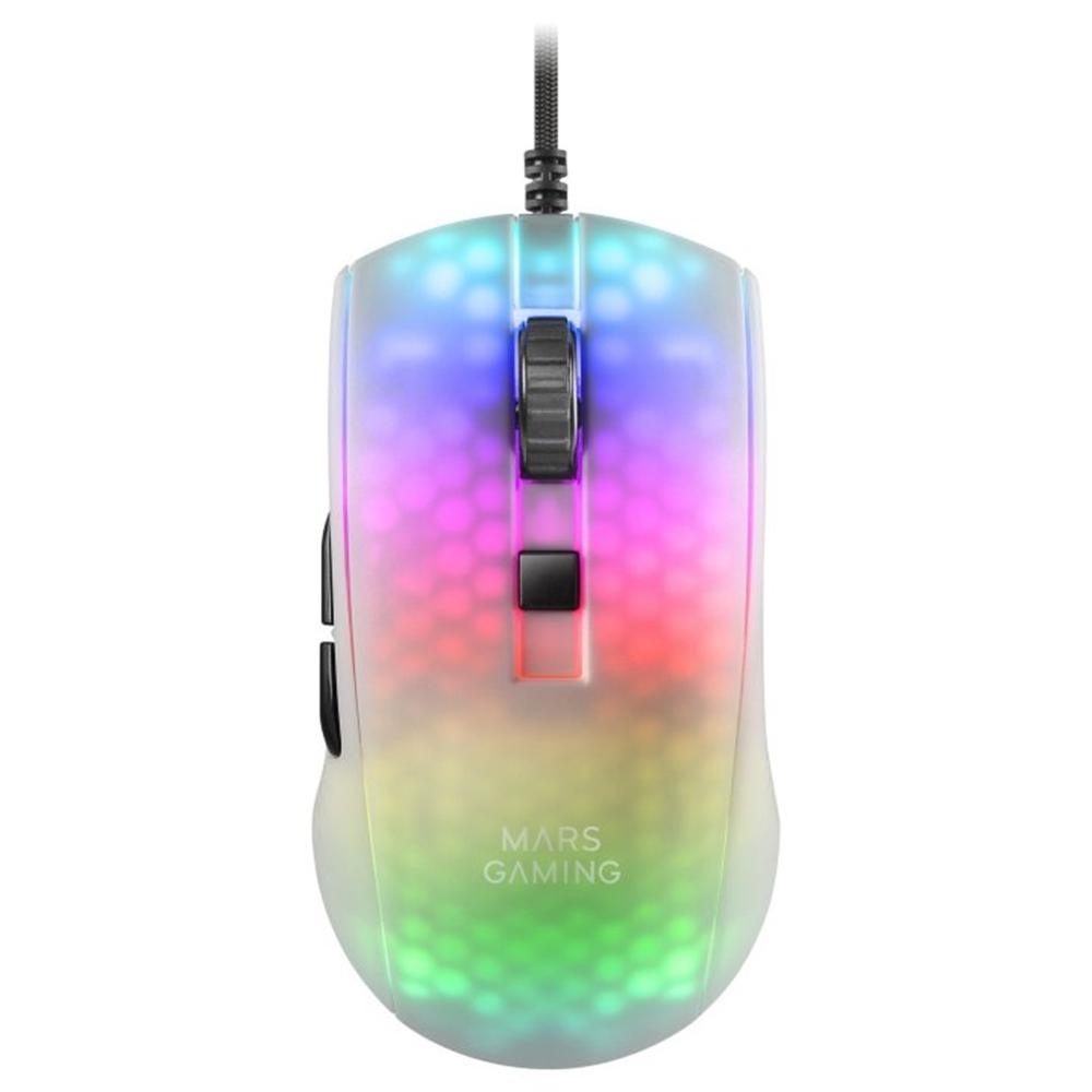 Mars gaming rgb mmr translucido blanco