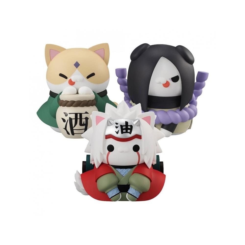 Megahouse 3 unidades naruto megacat nyanto! gift incluido