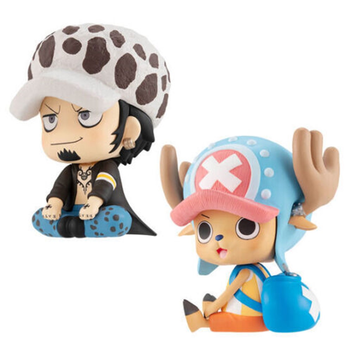 Megahouse one piece look up trafalgar d law & tony tony chopper con regalos sorpresa