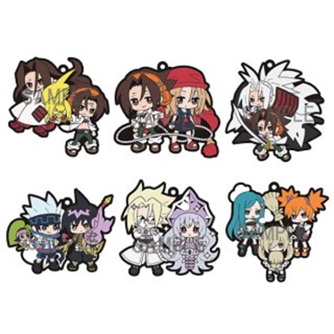 Megahouse rubber mascot shaman king set de 6