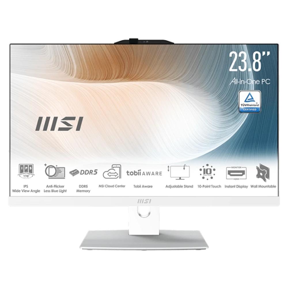 Msi am242p - 2089xeu core 5 - 120u - 16gb - ssd 512gb - 23.8 pulgadas fhd - freedos blanco